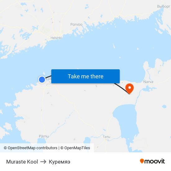 Muraste Kool to Куремяэ map