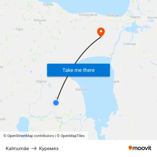 Kalmumäe to Куремяэ map
