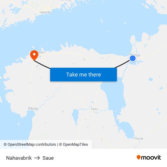 Nahavabrik to Saue map