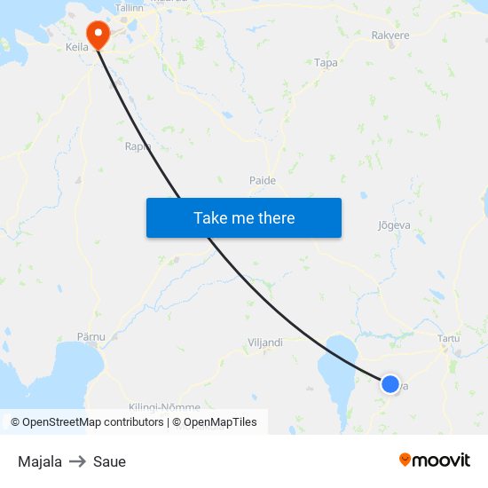 Majala to Saue map