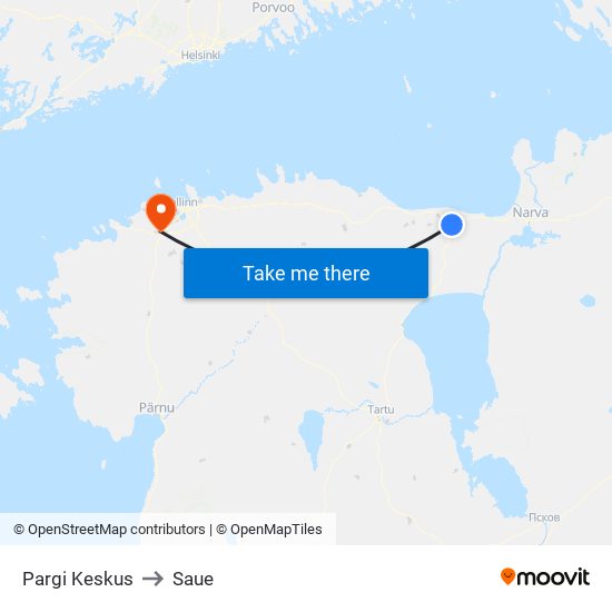 Pargi Keskus to Saue map