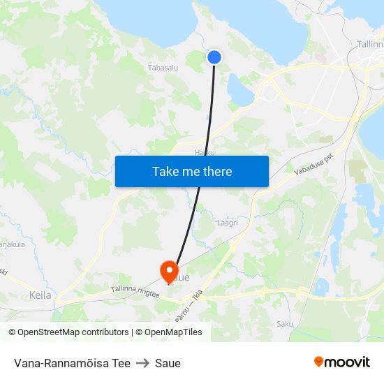 Vana-Rannamõisa Tee to Saue map