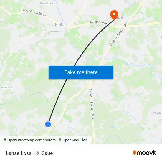 Laitse Loss to Saue map