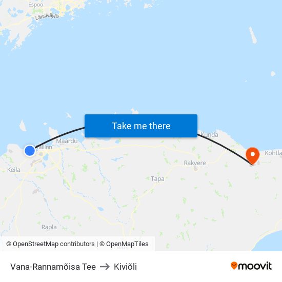 Vana-Rannamõisa Tee to Kiviõli map