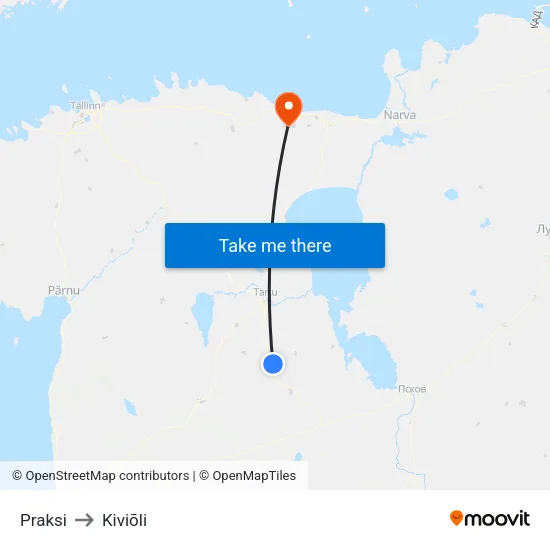 Praksi to Kiviõli map