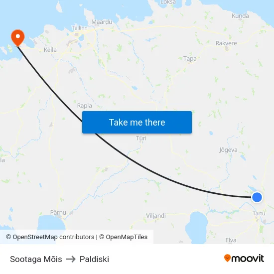 Sootaga Mõis to Paldiski map