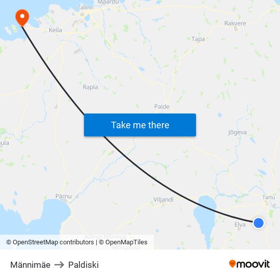Männimäe to Paldiski map