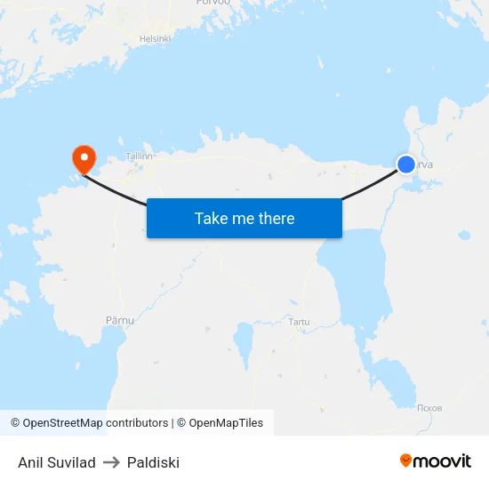 Anil Suvilad to Paldiski map