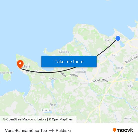 Vana-Rannamõisa Tee to Paldiski map