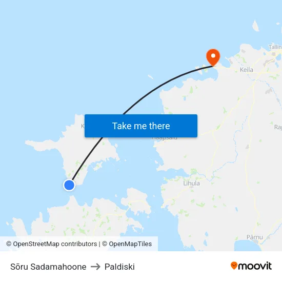 Sõru Sadamahoone to Paldiski map