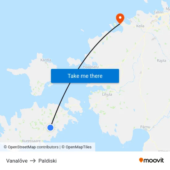 Vanalõve to Paldiski map