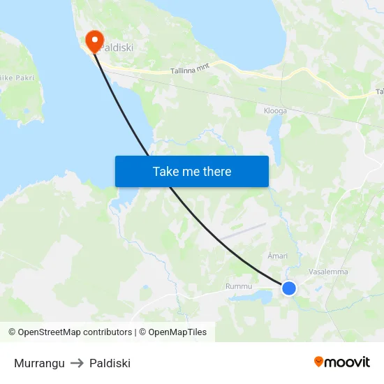 Murrangu to Paldiski map