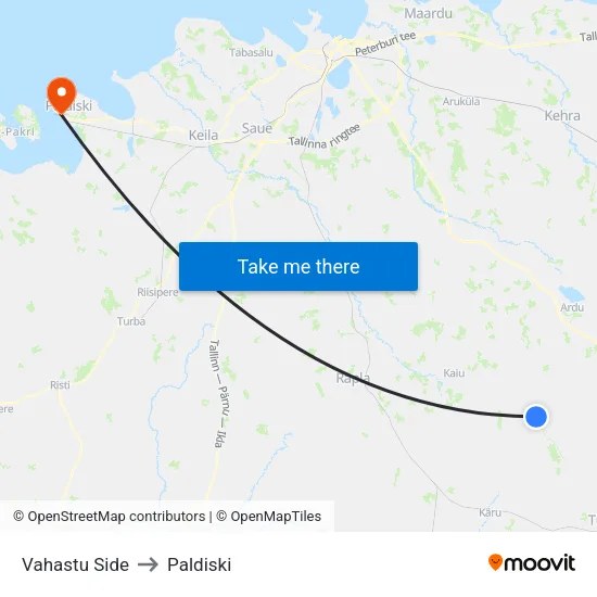 Vahastu Side to Paldiski map