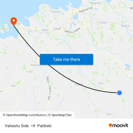 Vahastu Side to Paldiski map