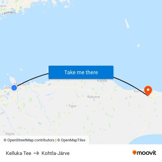 Kelluka Tee to Kohtla-Järve map