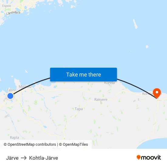 Järve to Kohtla-Järve map