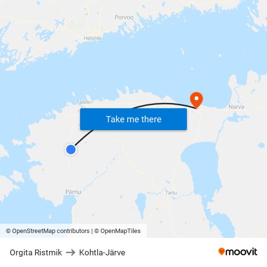 Orgita Ristmik to Kohtla-Järve map