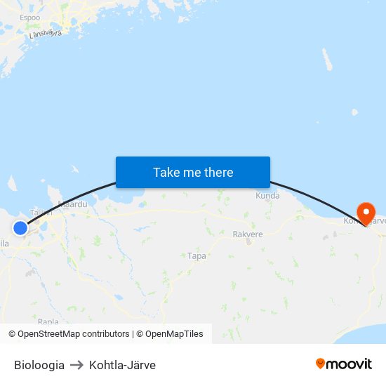 Bioloogia to Kohtla-Järve map