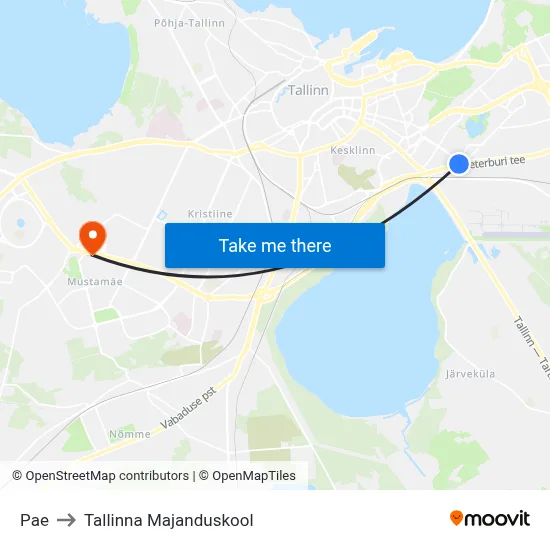 Pae to Tallinna Majanduskool map