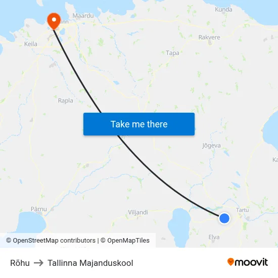 Rõhu to Tallinna Majanduskool map