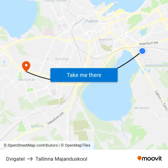 Dvigatel to Tallinna Majanduskool map