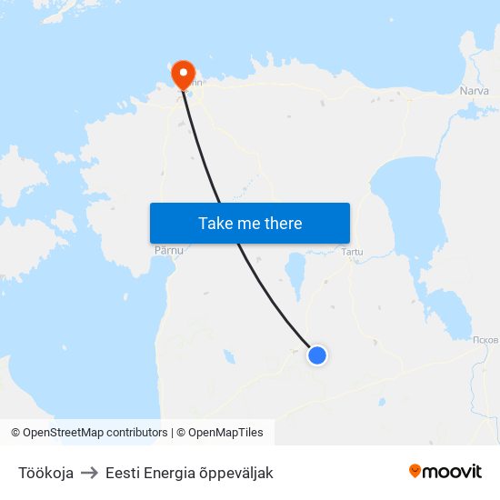 Töökoja to Eesti Energia õppeväljak map
