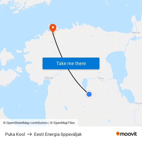 Puka Kool to Eesti Energia õppeväljak map