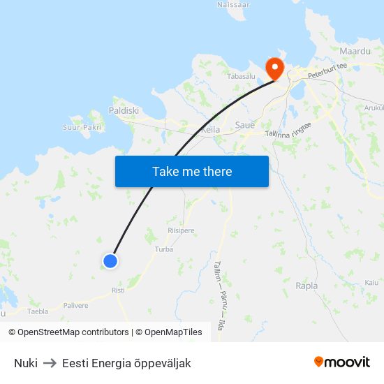 Nuki to Eesti Energia õppeväljak map
