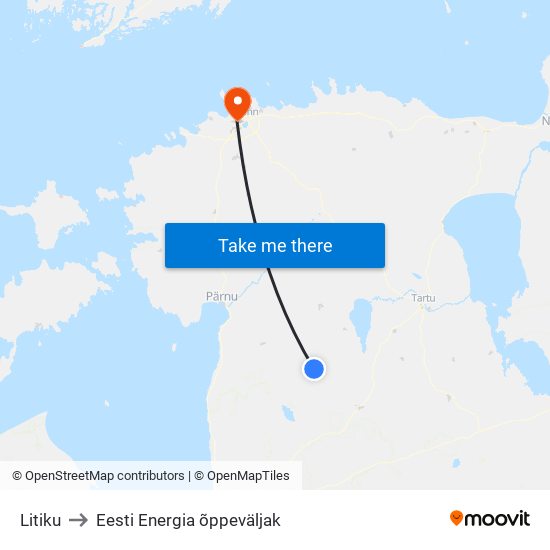 Litiku to Eesti Energia õppeväljak map