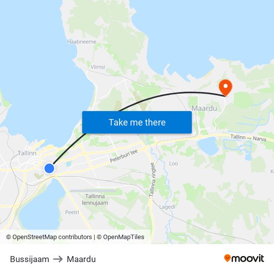 Bussijaam to Maardu map