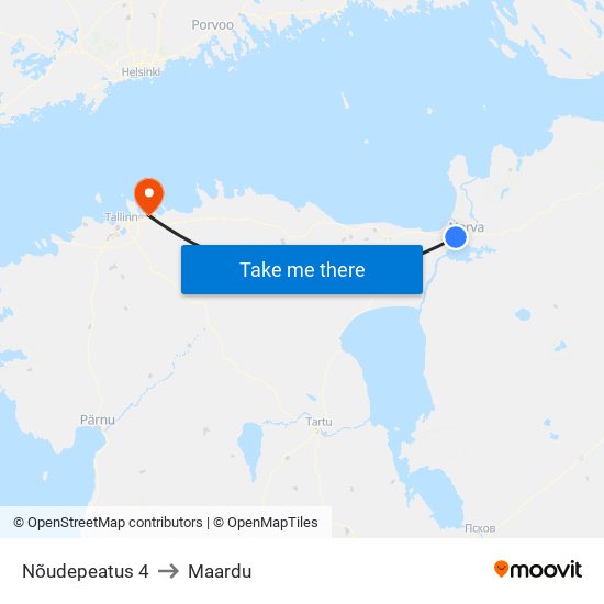 Nõudepeatus 4 to Maardu map