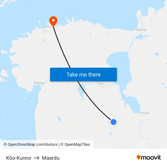 Kõo-Kunno to Maardu map