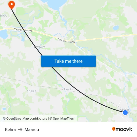 Kehra to Maardu map