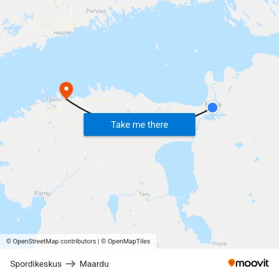 Spordikeskus to Maardu map