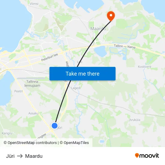 Jüri to Maardu map
