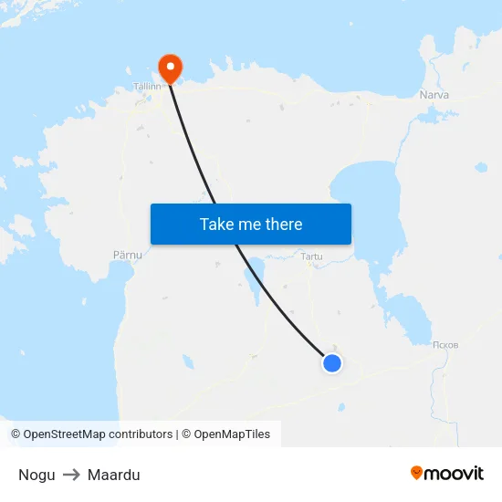Nogu to Maardu map