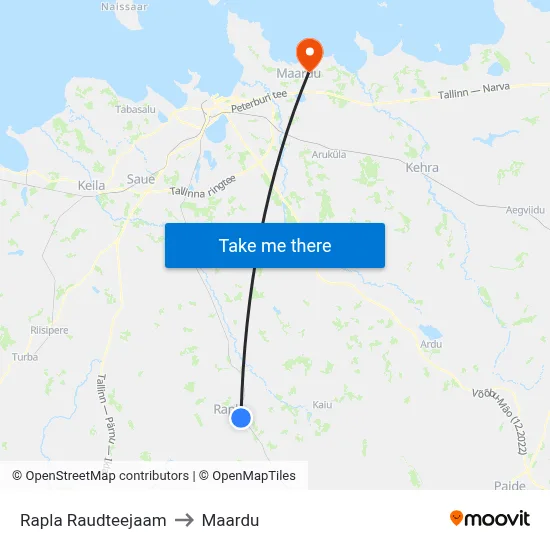 Rapla Raudteejaam to Maardu map