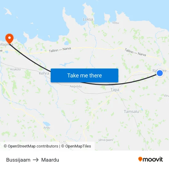 Bussijaam to Maardu map