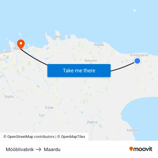 Mööblivabrik to Maardu map