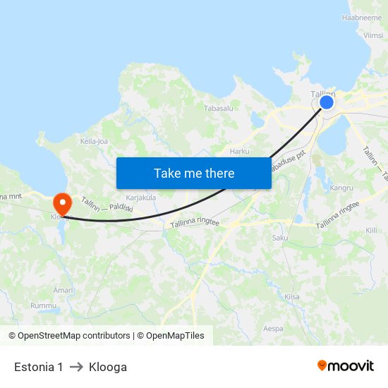 Estonia 1 to Klooga map