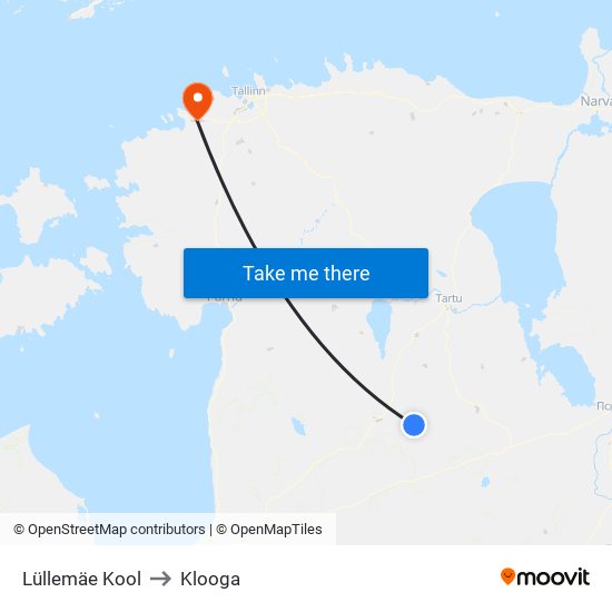 Lüllemäe Kool to Klooga map