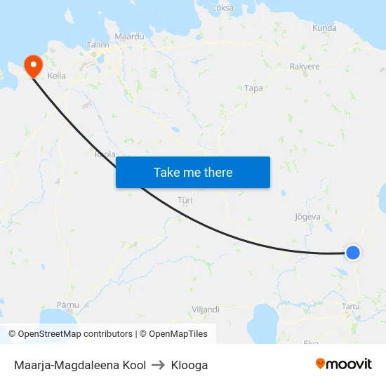Maarja-Magdaleena Kool to Klooga map