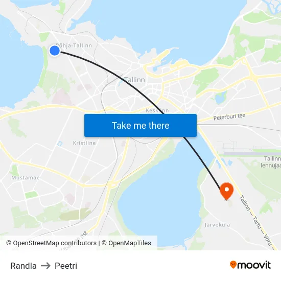 Randla to Peetri map