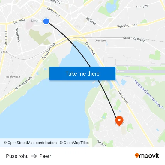 Püssirohu to Peetri map