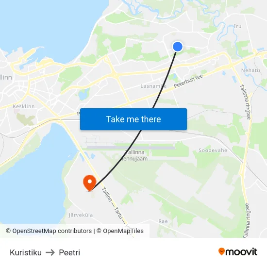 Kuristiku to Peetri map