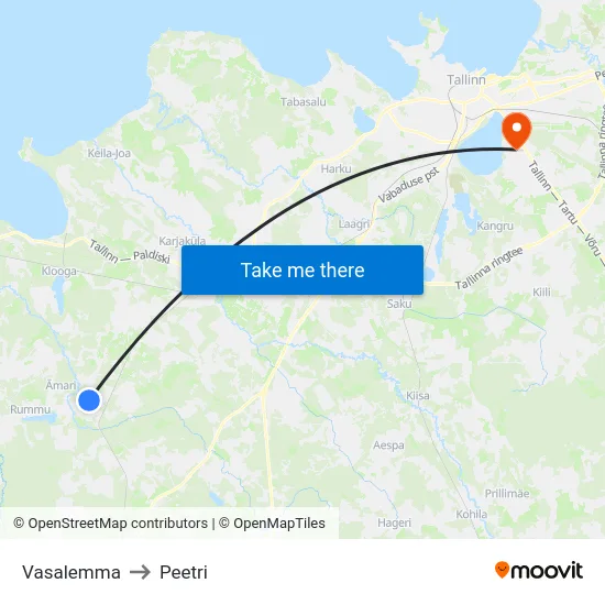 Vasalemma to Peetri map