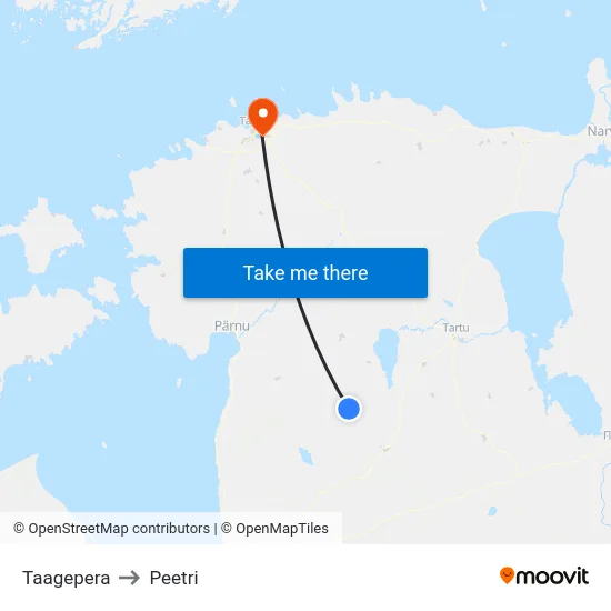 Taagepera to Peetri map