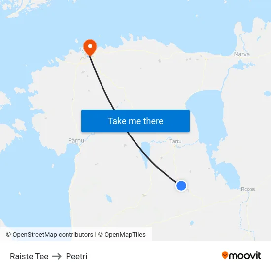 Raiste Tee to Peetri map