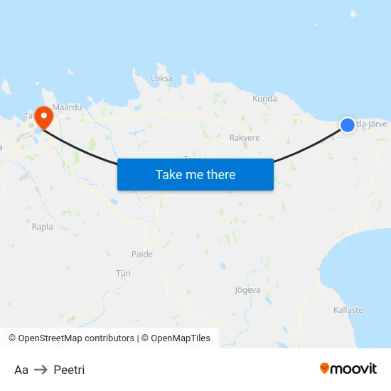 Aa to Peetri map