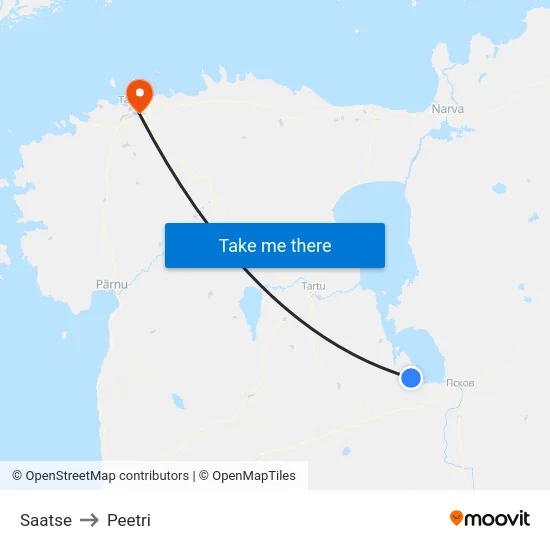 Saatse to Peetri map